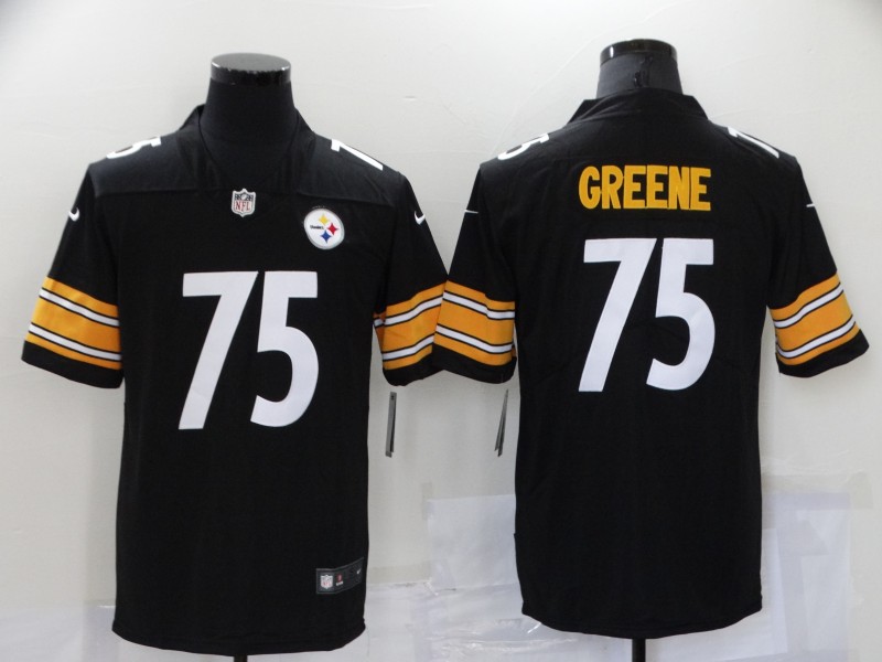 Men Pittsburgh Steelers 75 Greene Black Nike Vapor Untouchable Limited 2021 NFL Jerseys